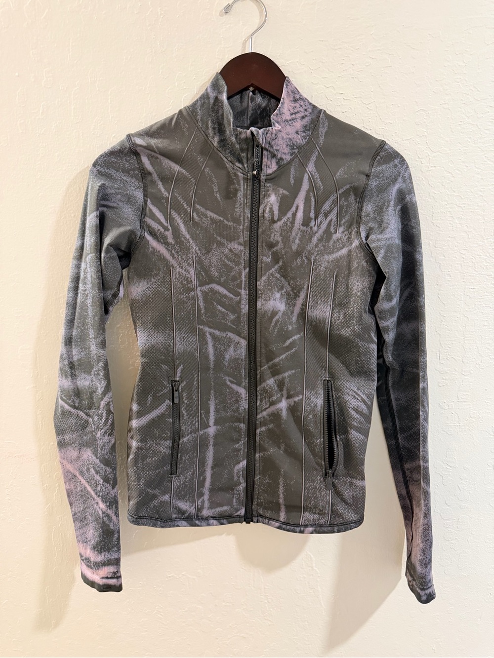 lululemon athletica Gray Patterned Full-Zip Utility Jacket